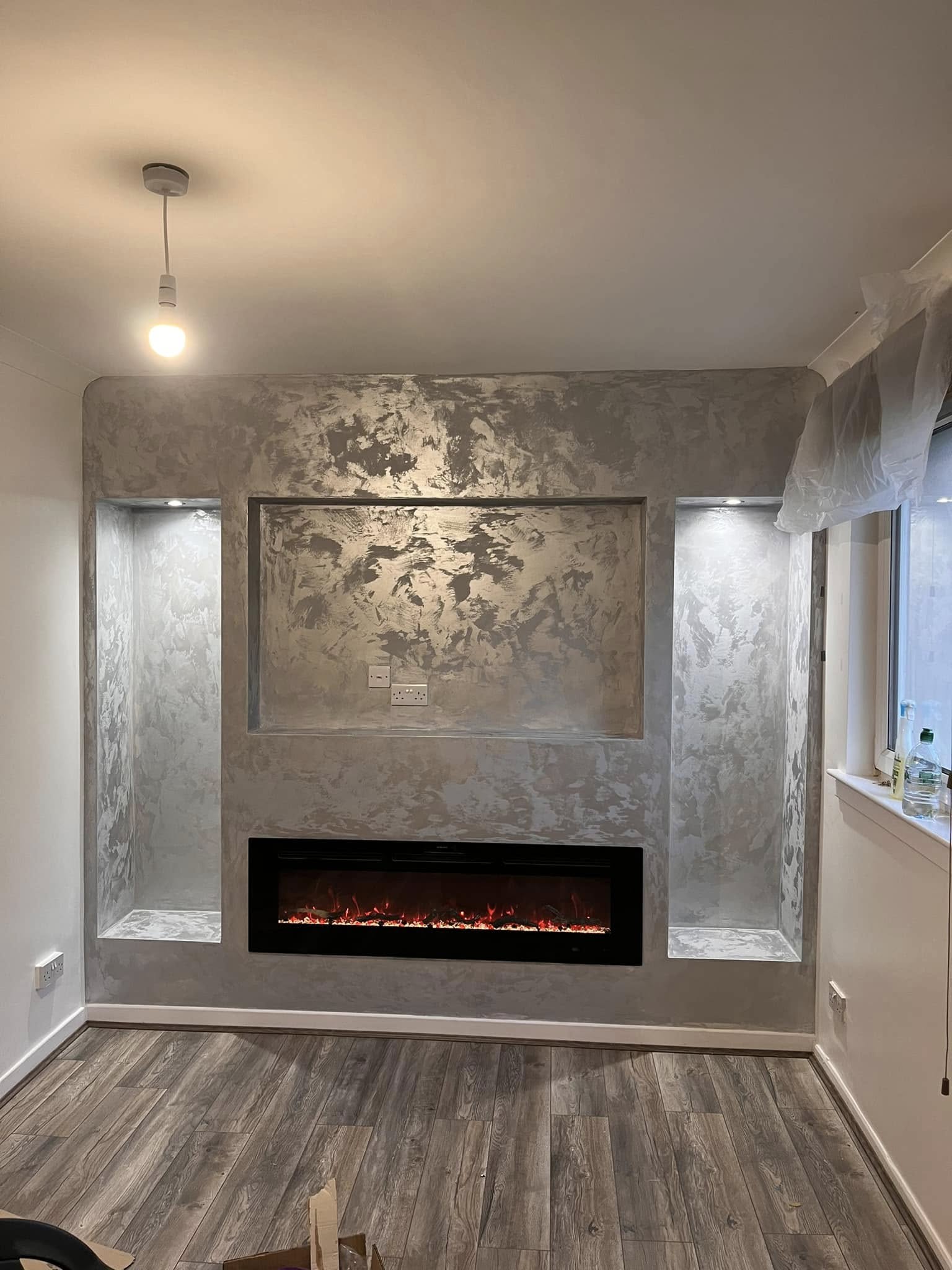 Metallic Venetian plaster feature wall Glasgow